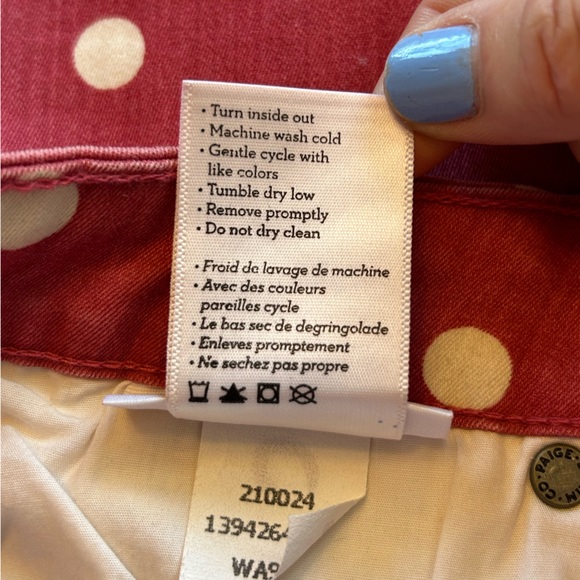 Paige Verdugo Ultra Skinny Polka Dot Jeans Sz 29 Like New - Picture 10 of 16